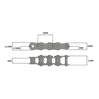 56-140-0 MODULAR SOLUTIONS DOOR PART ANSI 40 ROLLER CHAIN